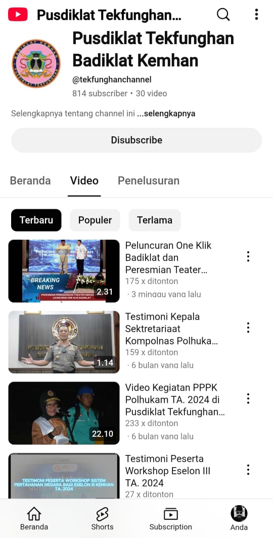Diklat Operator Komputer Tk.Dasar
